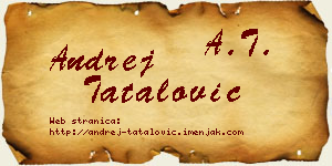 Andrej Tatalović vizit kartica